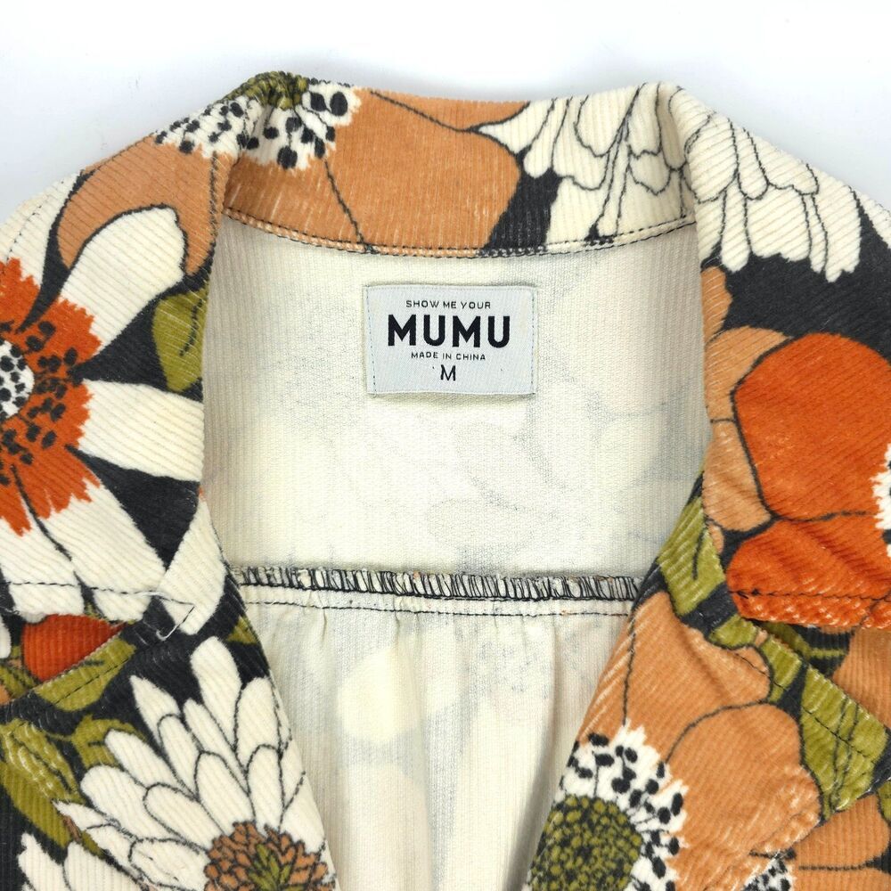 SHOW ME YOUR MUMU Outlaw Dress Hutton Floral Corduroy 70s Western Boho Indie - Picture 2 of 11
